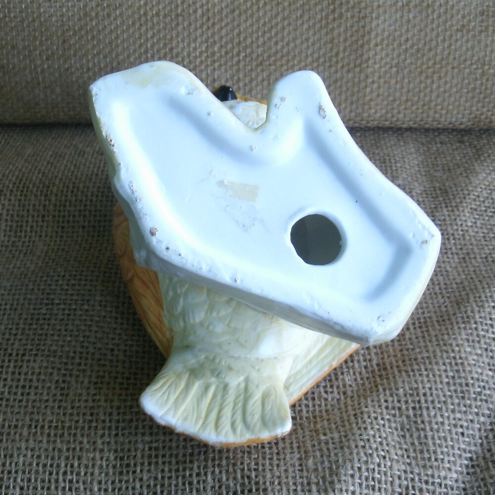 Vintage Homco Owl on Log Porcelain Figurine - Picture 13 of 16